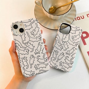 Coque pour iPhone 15 14, coque de téléphone chat mignon, nouvel iPhone 13 12 Pro Max, 13 12 Mini 11 Pro, coque pour iPhone SE X XR XS Max 7 8 Plus