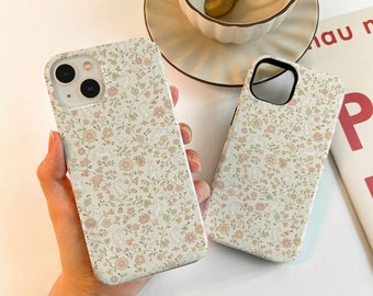 Retro Floral Newest iPhone 15/8/12/13 Mini Case iPhone 14 13 11 XR XS SE Case iPhone 14 13 12 11 Pro Max Case 14 Plus Case iPhone Cover