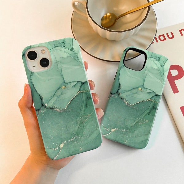 iPhone 15 14 Case Marble Mint Green Glitter iPhone Case For iPhone 13 12 Mini Case 12 11 Pro Max SE X XR XS Max 7 8 Plus 6 6s iPhone Cover