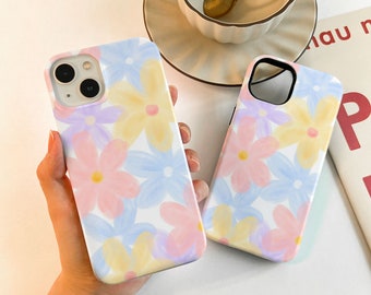 iPhone 15 14 Case Peinture à l’huile Fleurs Étui de téléphone pour le nouvel iPhone 13 12 Pro Max Case 13 12 11 Pro Case iPhone SE X XR XS Max 7 8 Plus Cover