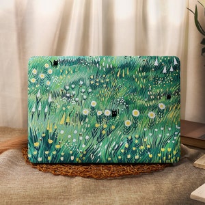 Green Grass Flower MacBook Case for MacBook Pro 16 15 Air 15 14 13 11 MacBook Retina 15 13 12 Laptop Sleeves 2023 2022 Cover A2941