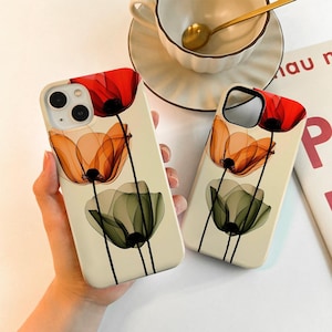 Noble Flowers iPhone case, Tough/Slim Case for iPhone 16 15 14 13 12, iPhone 16 15 14 13 12 11 Pro Max Matte/Glossy Case