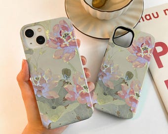 Lotus Case For iPhone 18 17 16 15, iPhone Case for 14 13 12 11Pro Max, Matte/Glossy 14 15 Plus Case, iPhone12/13 Mini Case, XR/XSCase