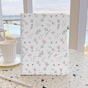 Pink Floral iPad Case 7th Gen iPad Case With Pencil Holder iPad Case 9 Generation 10.2 Soft Back Cover For iPad Air 45 iPad mini 5