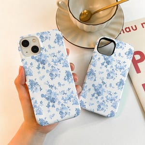 Petite coque fleurs bleues pour iPhone 16 15 13 12, iPhone 14 13 12 11 Pro Max Matte 16 15 Plus, coque iPhone 12/13 Mini XR XS SE