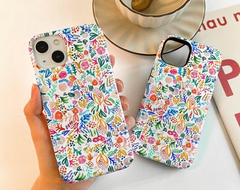 Colorful Flowers iPhone 14 13 12 11 Pro Case 15 Plus Case iPhone Cover iPhone 15 14 12 11 Pro XR XS SE Case Phone 15/7/12/13 Mini Case