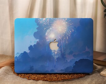 Coque MacBook Blue Sky Fireworks pour MacBook Pro 16 15 Air 15 14 13 11 MacBook Retina 15 13 12 Housses pour ordinateur portable Apple 2023 2022 Cover A2941