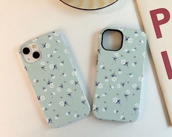 Capa floral verde para iPhone 15, 13, 12, 11, iPhone 14, 13, 12, 11 Pro Max, capa fosca, capa para iPhone 15 Plus, capa para iPhone 7/8/12/13 Mini XR XS SE