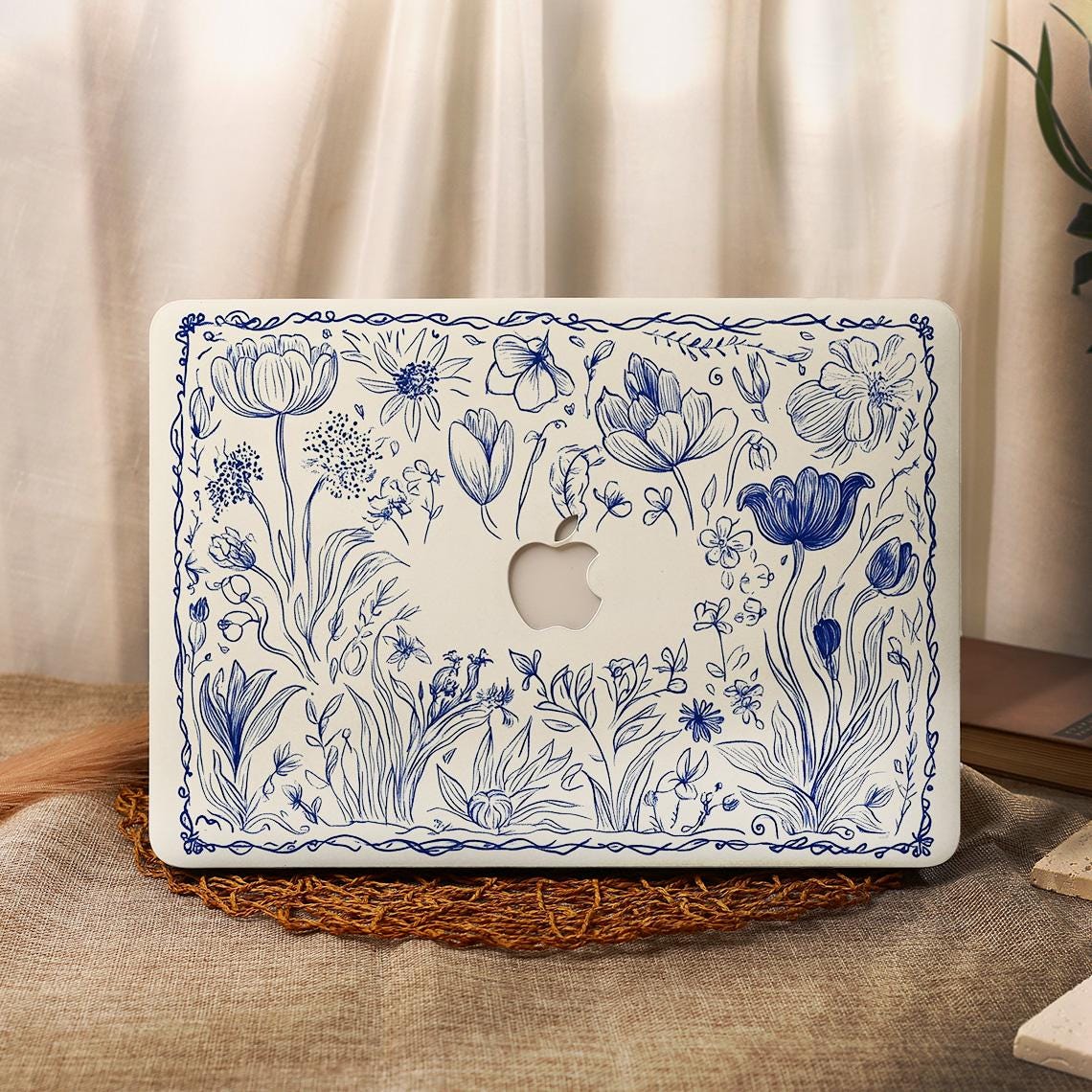 Linear Flower MacBook Case for MacBook Pro 16 15 Air 15 14 13 11 MacBook Retina 15 13 12 Apple Laptop Sleeves 2023 2022 Cover A2941