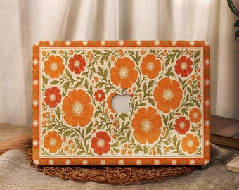 Vintage Orange Poppy Floral MacBook Case for MacBook Pro 16 14 15 MacBook Air 15 13 MacBook Retina 15 13 12 Laptop Sleeves 2026