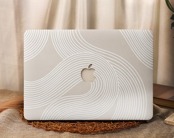 Funda sencilla blanca a rayas para MacBook Pro 16 15 Air 15 14 13 11 MacBook Retina 15 13 12 Fundas para portátiles Apple 2026 2022 Funda A2941