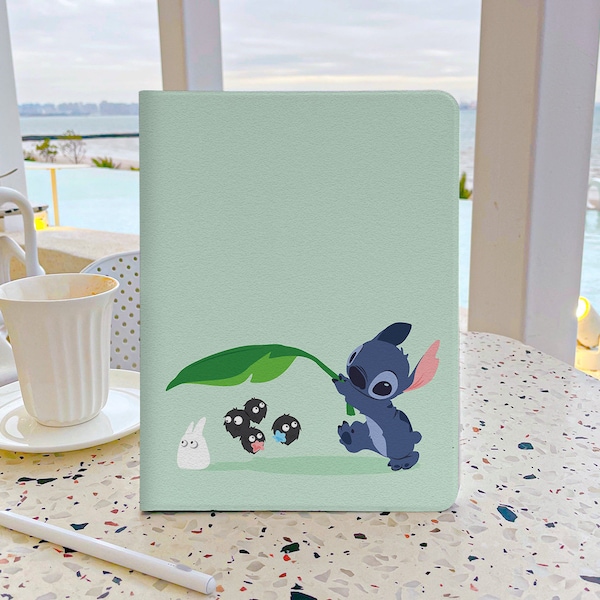 Cute Stitch iPad Case 7th Generation iPad Case with pencil holder iPad Case 9 Generation 10.2 Soft Back Cover For iPad Air 4