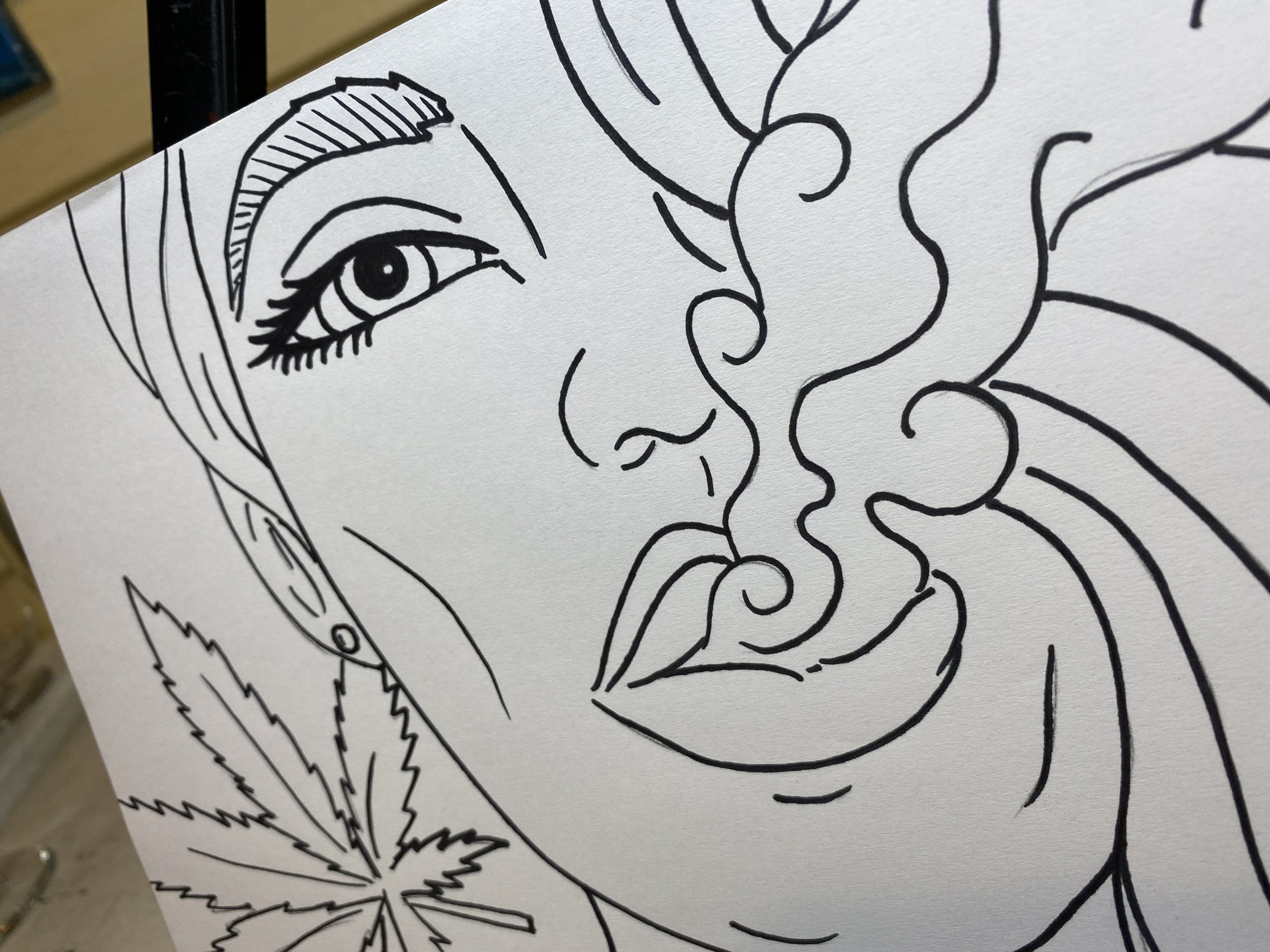 Adult paint and sip kit paint and wine pre drawn canvas Etsy