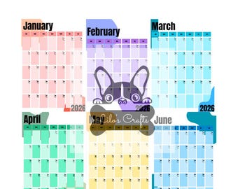 2026 Full Calendar (January-December) Daily Planner Printable | Minimal Planner Page | GoodNotes iPad PDF