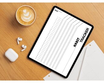 Habit Tracker Printable | Monthly Checklist | Digital Planning Sheet