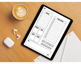 Daily Planner Printable | Minimal Day Schedule | Editable Digital Template