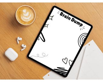 Brain Dump Printable | Notes + Ideas Page | Digital Planning Insert