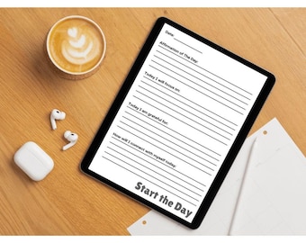 AM Affirmations Printable | Morning Mindset Page | Digital Download