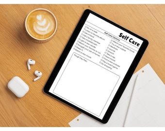 Self-Care Checklist Printable | Daily Wellness Routine Tracker