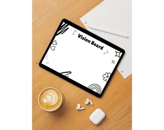 Vision Board Printable | Goal Setting Template | Digital Collage Page