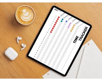 Time Tracker Printable | Hourly Time Log | Productivity Planner Page