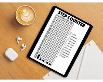 Step Tracker Printable | Daily Step Count Log | Fitness Planner Page