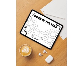 Book Bracket Printable | Reading Tournament Tracker | Digital Download