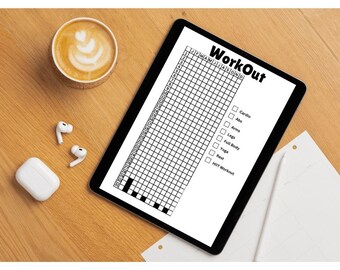 Workout Tracker Printable | Exercise Log | Fitness Planner Page
