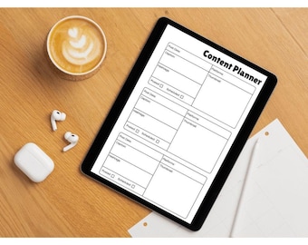 Social Media Planner | Content Calendar Printable | Digital Creator Sheet