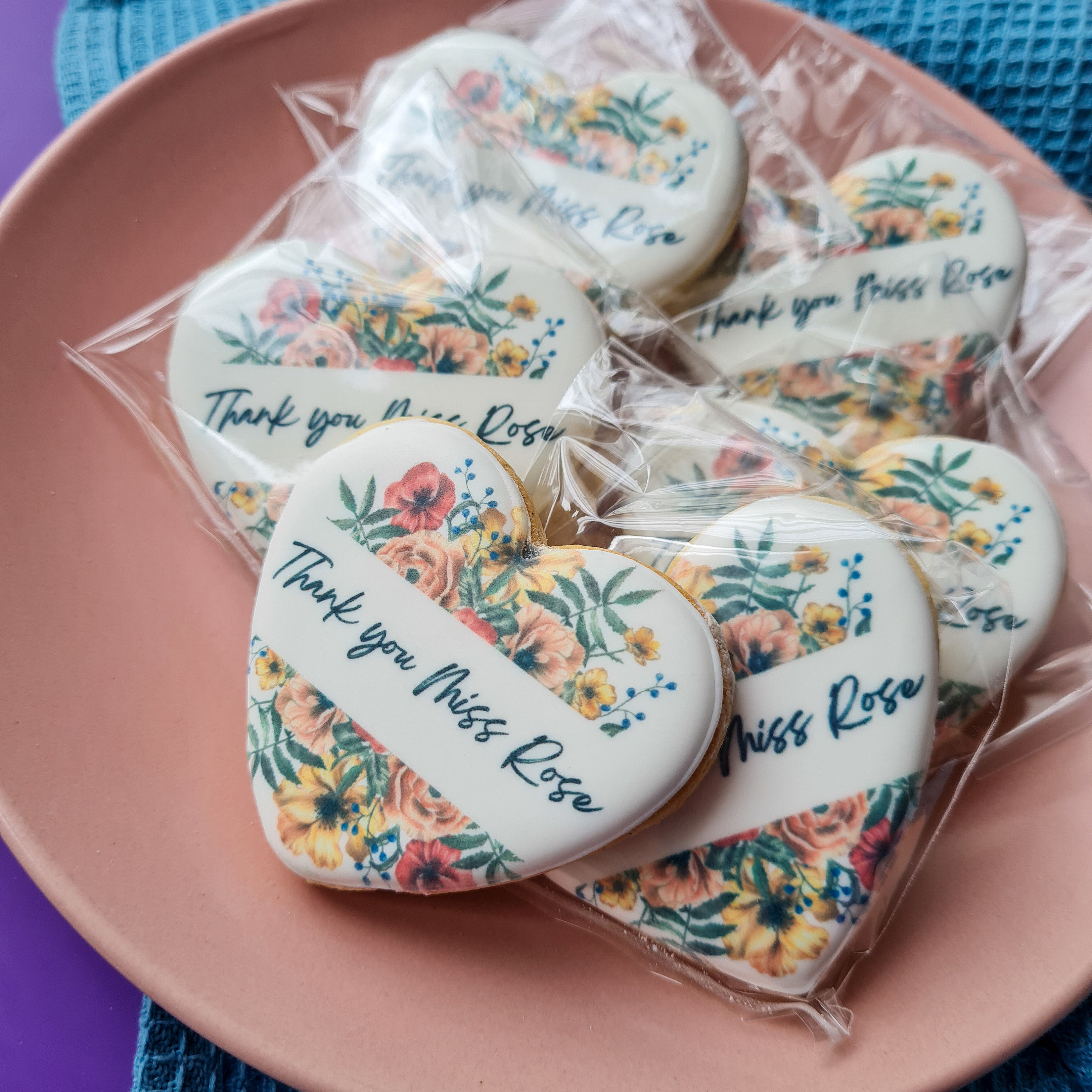 Personalised Gift Box, 6 Biscuits, Thank You Cookies, Birthday Biscuits, Bespoke Cookies