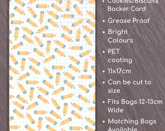 School Themed Cookie Backing Card: Greaseproof Teacher Thank You Card