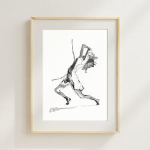 Bild Tanz Download, Zeichnung minimalistisch Ballett pdf, Poster Tusche Aquarell schwarz weiß digital