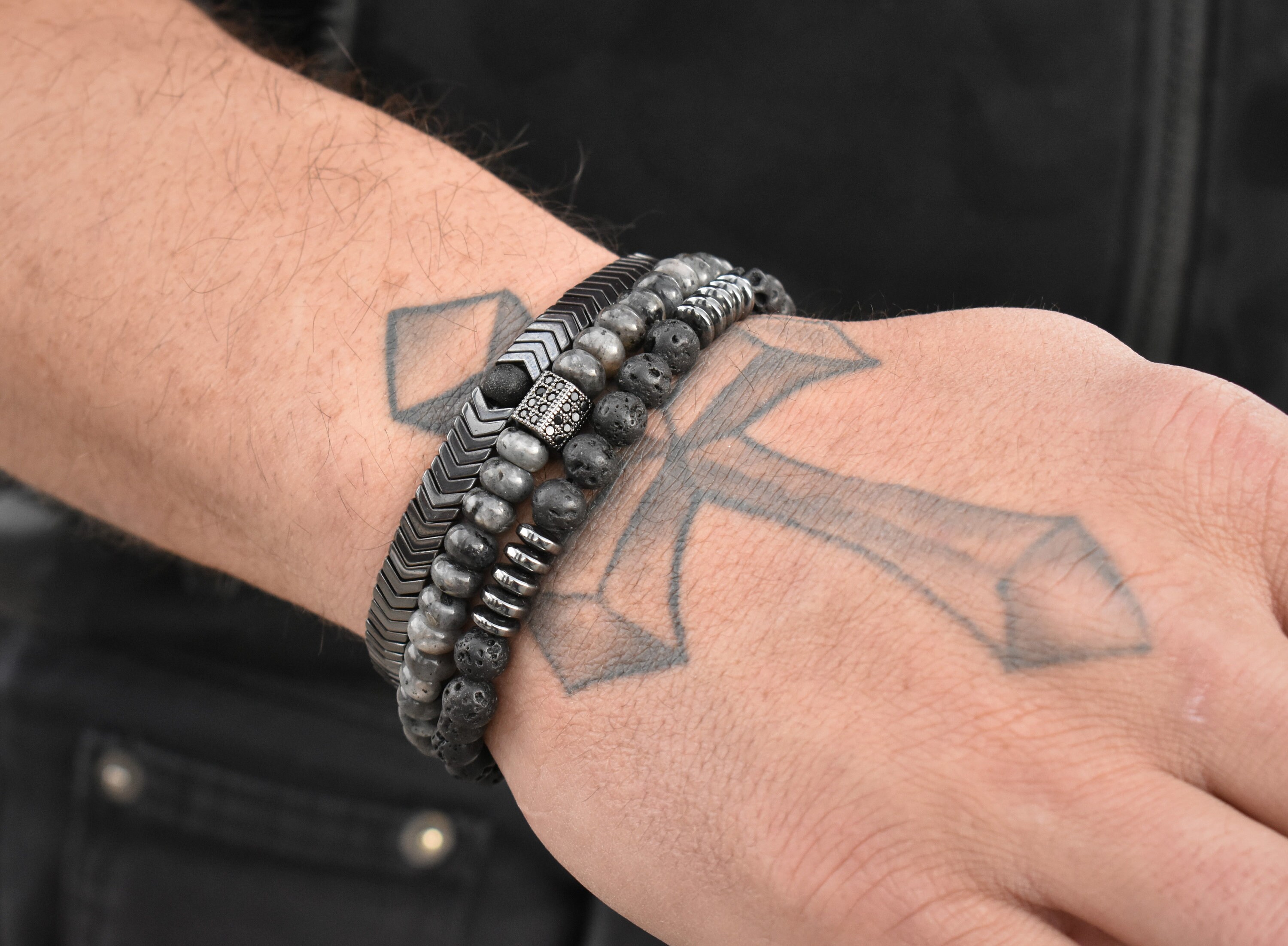 Perle Herren Armband Set Mens Hämatit Armband Männer Etsy