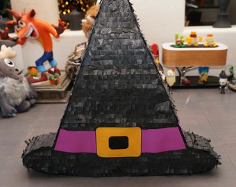 Holiday Halloween Witch Witch's Hat Handmade Pinata | Birthday Party Piñata Decor