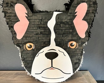 Animal Frenchie BLACK TAN or GRAY French Bulldog Dog Breed Handmade Pinata | Birthday Party Piñata Decor