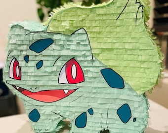 Pokémon Bulbasaur Character Handmade Pinata Medium 18" | Birthday Party Piñata Decor