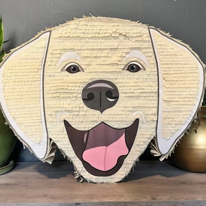 Animal Golden Retriever Dog Breed Handmade Pinata | Birthday Party Piñata Decor
