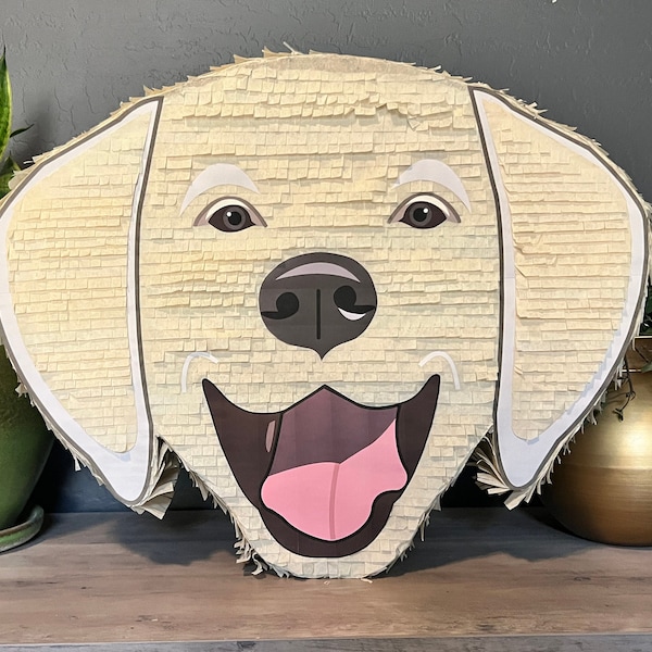 Animal Golden Retriever Dog Breed Handmade Pinata | Birthday Party Piñata Decor