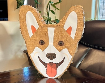 Animal Corgi Dog Breed Handmade Pinata | Birthday Party Piñata Decor