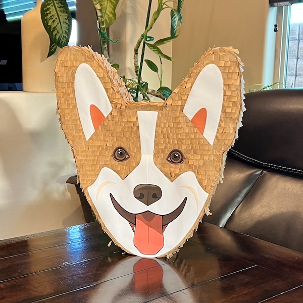 Animal Corgi Dog Breed Handmade Pinata | Birthday Party Piñata Decor