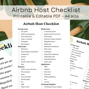 Printable Airbnb Checklist Template