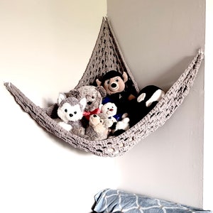 Toy Storage Hammock, Multiple Color Options, Stuffed Animal Hammock, Corner Storage, Crochet Hammock, Stuffed Animal Display, Toy Organizer