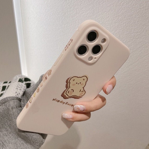 Iphone 14 Side Pattern Cute Cartoon Bear Iphone 13 Cases For Etsy