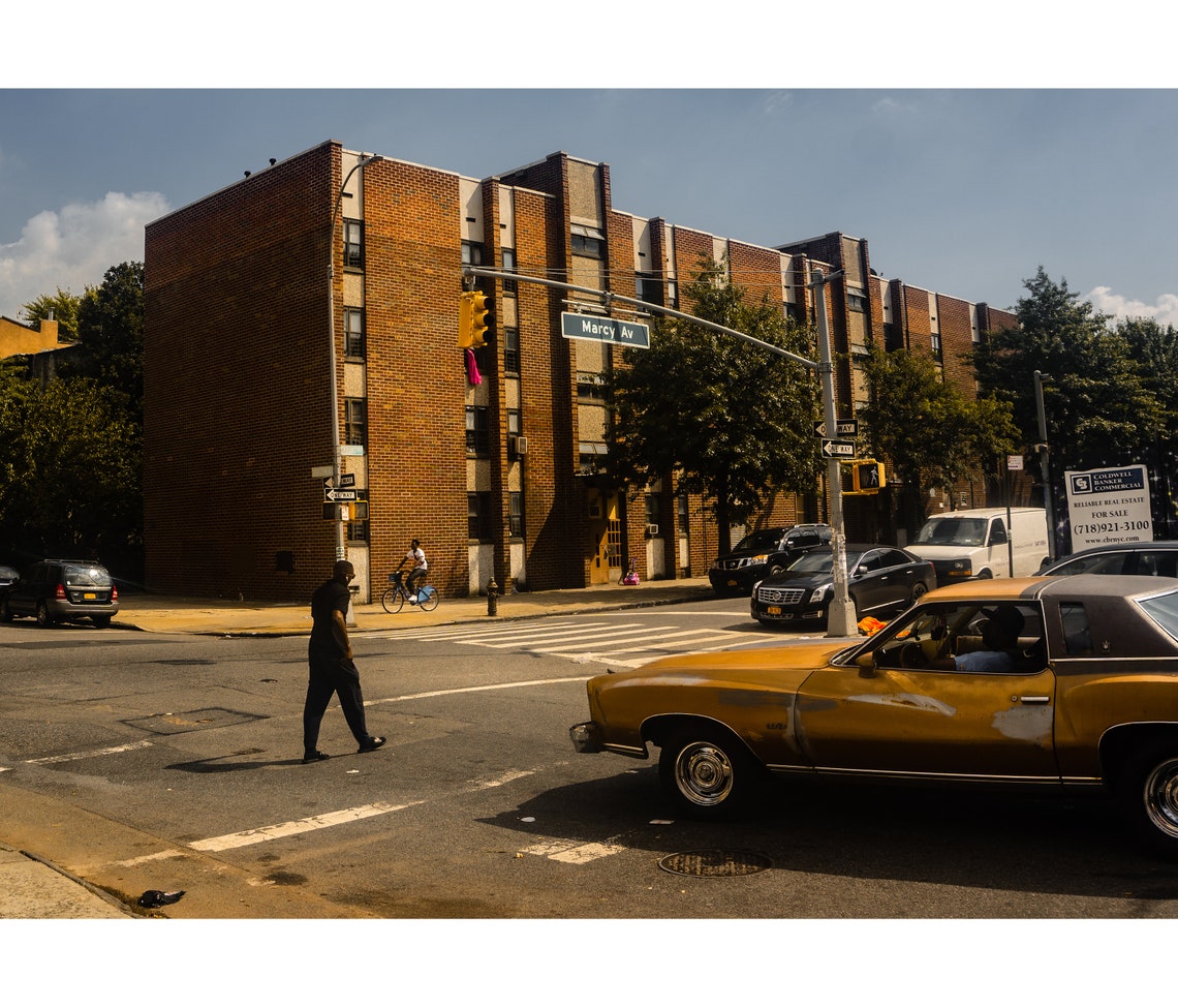 Marcy Avenue, Brooklyn, Nueva York, Street Photography, Wall Print, A4