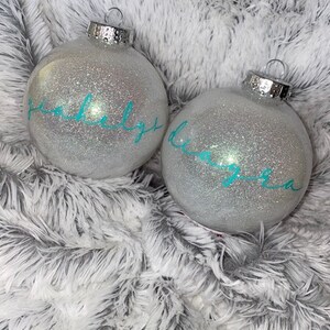 Custom Christmas Ornaments/ Name Ornaments/ Christmas Gifts /Christmas Decorations/ Glitter Ornament