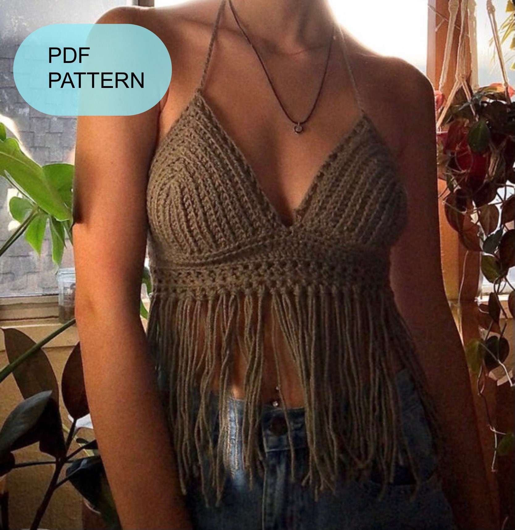 14611 – Metal Mesh Fringe Halter Top – Western F.a.s.h.i.o.n