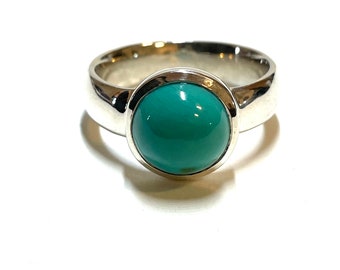 Bague en argent avec une turquoise