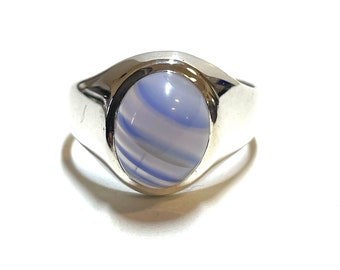 Bague en argent 925 avec une agate