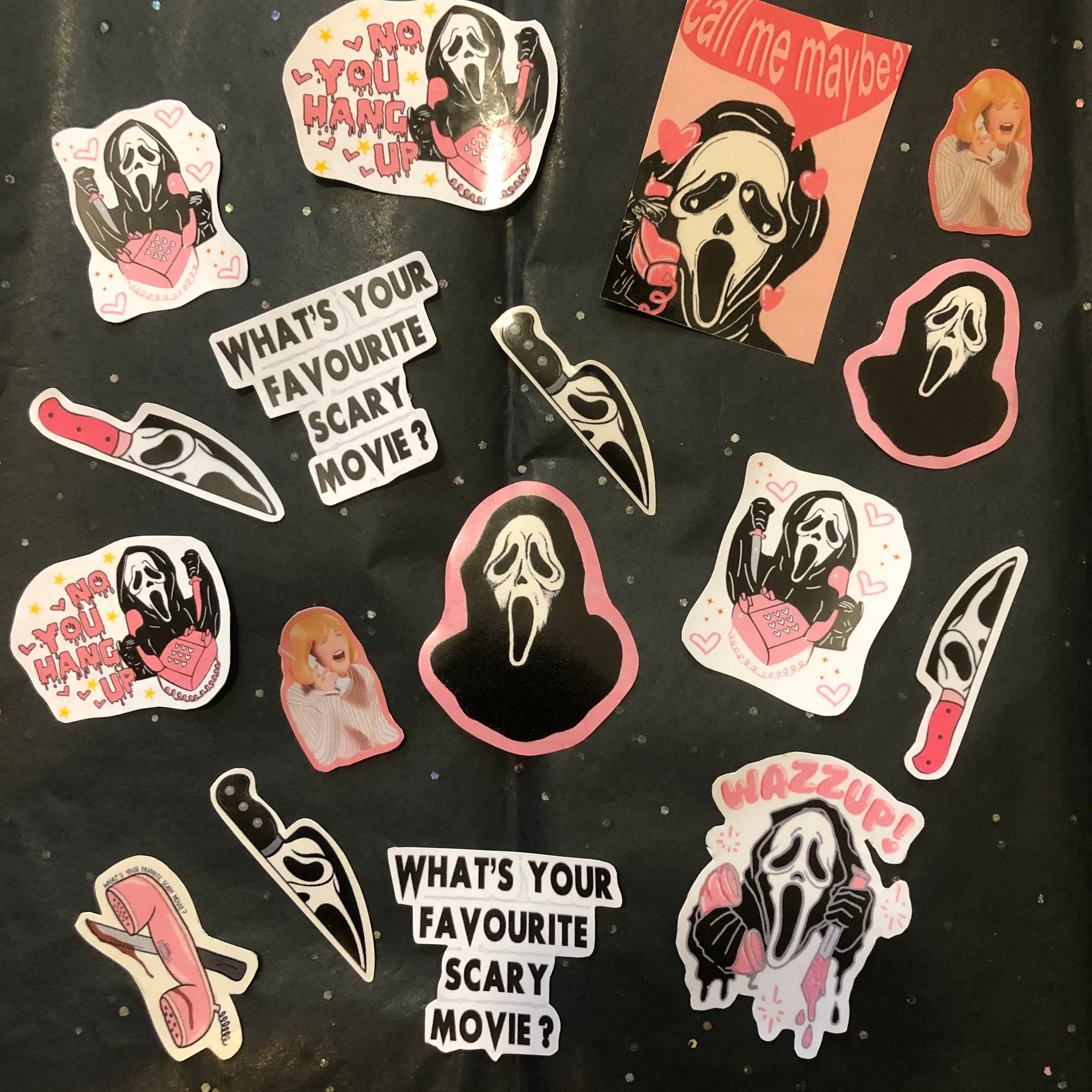 melted Ghost face, Scream movie, extra scary Sticker for Sale by Dolphi-s