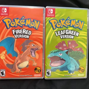 Pokemon FireRed and LeafGreen for Nintendo Switch Custom Cover Game Cases